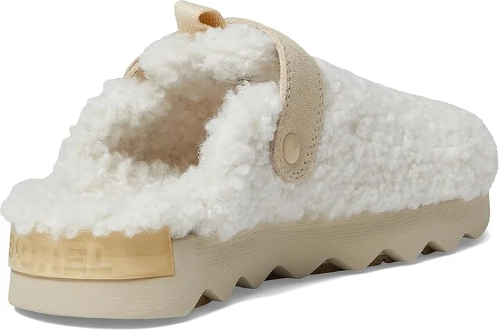 SOREL Viibetm Clog Cozy Women's Clog/Mule Shoes Natural/Bleached Ceramic : 10 B - Medium, Leather/Textile - Image 4