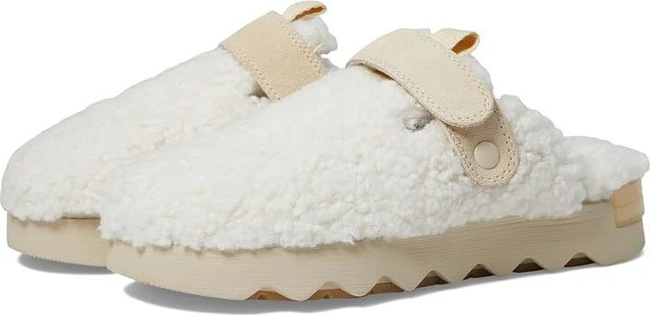 SOREL Viibetm Clog Cozy Women's Clog/Mule Shoes Natural/Bleached Ceramic : 10 B - Medium, Leather/Textile