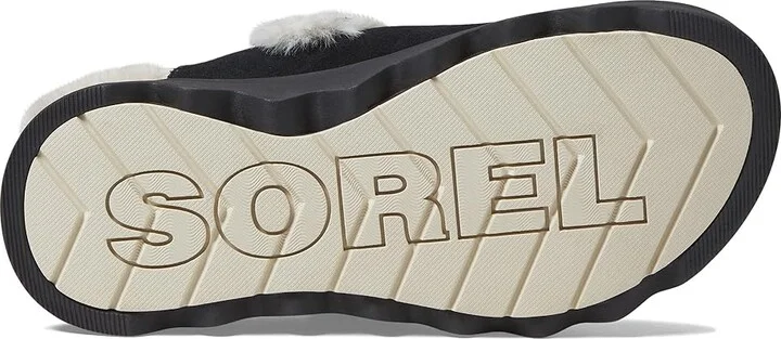 SOREL Viibetm Clog Suede Cozy Women's Clog/Mule Shoes Black/Natural : 11 B - Medium, Leather - Image 3
