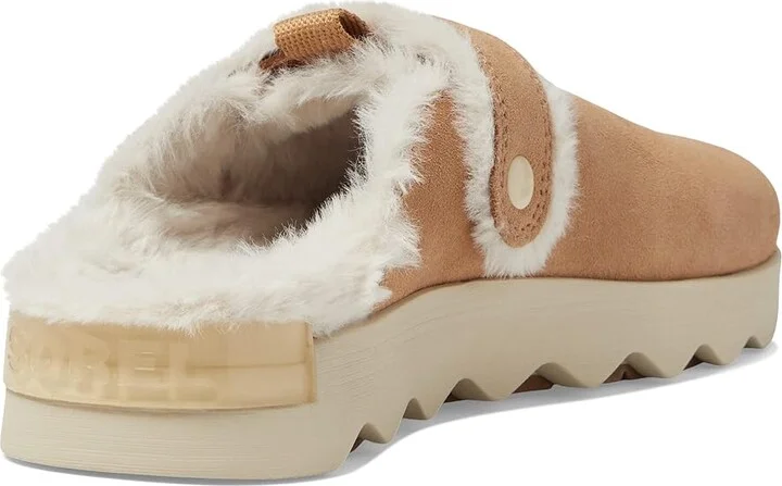 SOREL Viibetm Clog Suede Cozy Women's Clog/Mule Shoes Tawny Buff/Natural : 11 B - Medium, Leather - Image 4