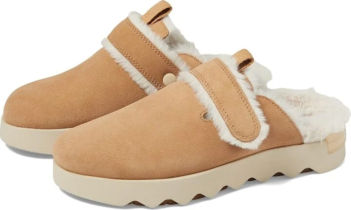 SOREL Viibetm Clog Suede Cozy Women's Clog/Mule Shoes Tawny Buff/Natural : 11 B - Medium, Leather