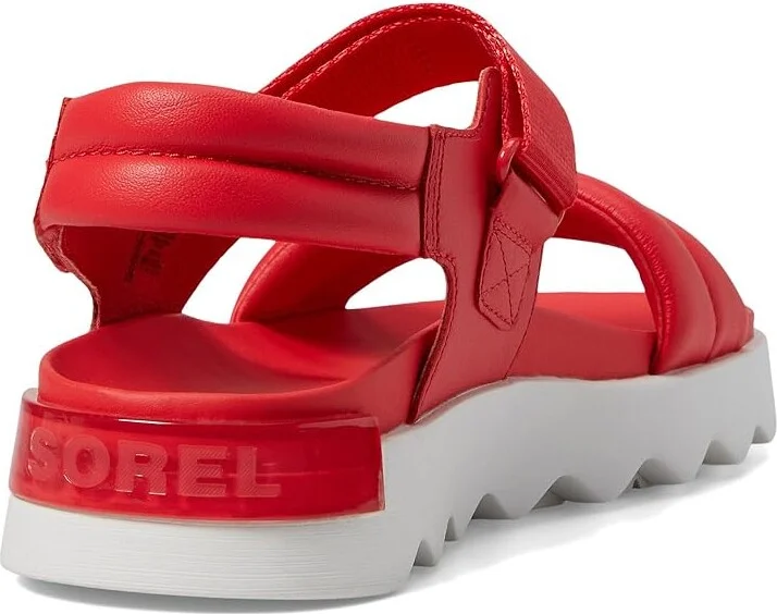 SOREL Viibetm Sandal Women's Shoes Red Glo/White : 8 B - Medium, Leather - Image 4