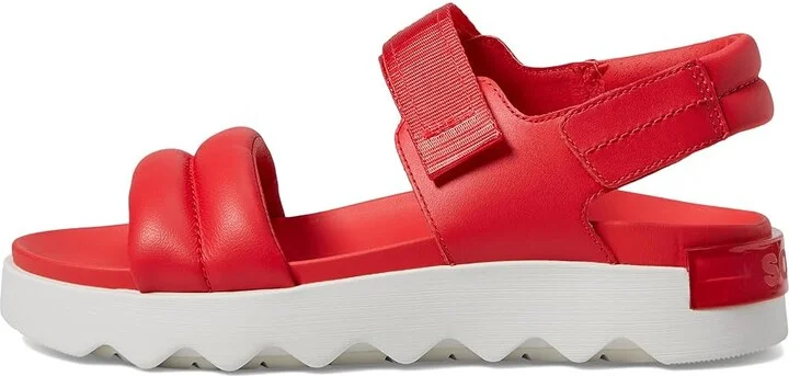 SOREL Viibetm Sandal Women's Shoes Red Glo/White : 8 B - Medium, Leather - Image 5