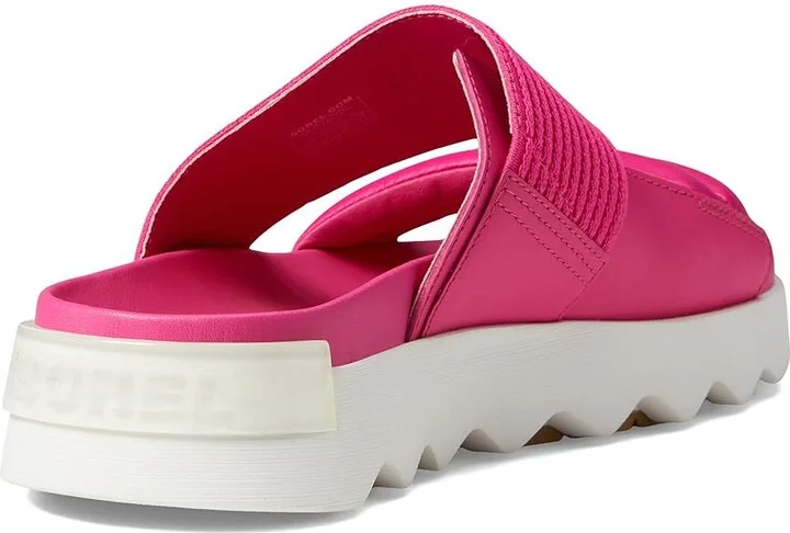SOREL Viibetm Slide Women's Shoes Fuchsia Fizz/Sea Salt : 8.5 B - Medium, Leather/Textile - Image 4