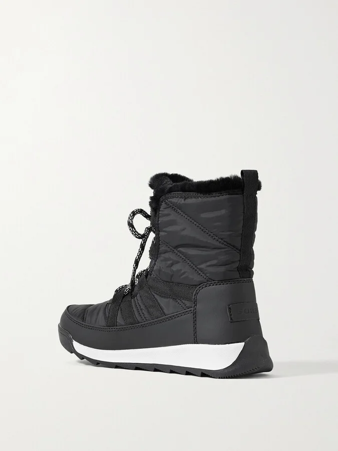 Sorel - Whitney Ii Faux Fur-trimmed Shell Ankle Boots - Black - Image 3