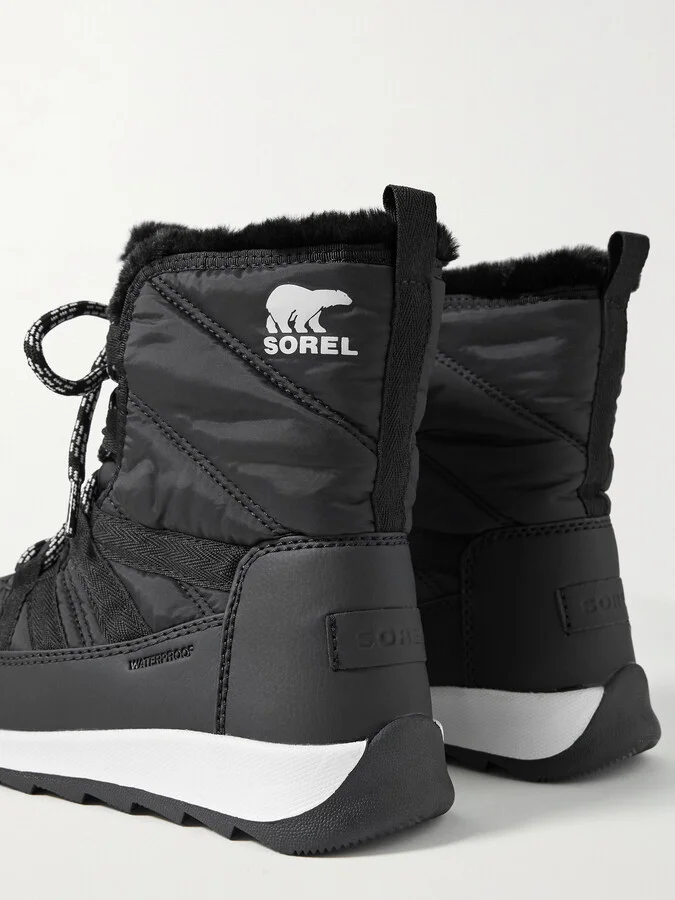 Sorel - Whitney Ii Faux Fur-trimmed Shell Ankle Boots - Black - Image 4