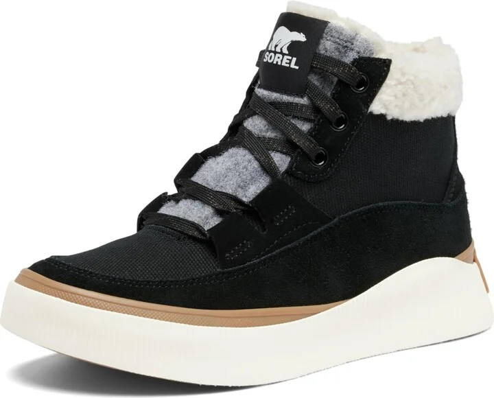 SOREL Women's Out N About lV Mid Waterproof Sneaker - Black