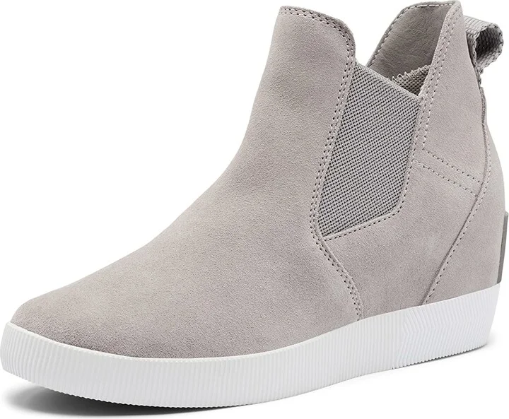 SOREL Women's Out N About Slip-On Wedge Boot - Chrome Grey