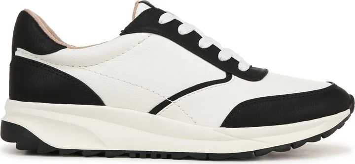 Soul Naturalizer Jackson Lace-Up Wedge Sneakers - White/Champagne Faux Leather - Image 6