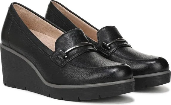 SOUL Naturalizer Womens Achieve Wedge Loafer Dark Brown Croco 6.5 W - Image 4