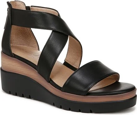 SOUL Naturalizer Womens Goodtimes Wedge Sandal Light Sand Tan 8.5 M