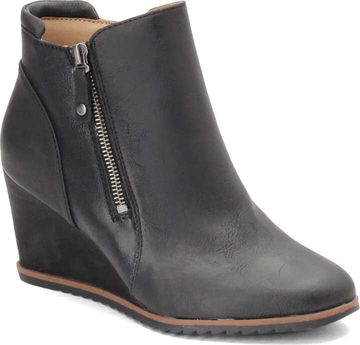 SOUL Naturalizer Womens Haley Memory Foam Wedge Ankle Bootie