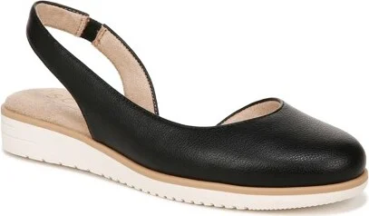 SOUL Naturalizer Womens Idea-Dorsay Slingback Ballet Flats Black 7.5 W