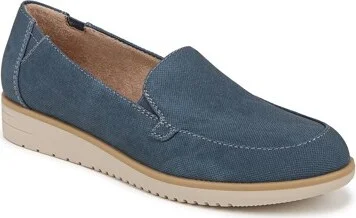 SOUL Naturalizer Women's Idea-Moc Slip On Loafer Indigo Blue Denim 8.5 W