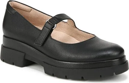SOUL Naturalizer Womens Olivet Lug Sole Mary Janes Mary Jane Flat Black 10 M
