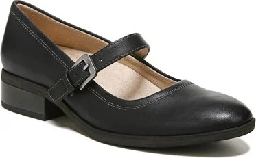 SOUL Naturalizer Womens Ramona Mary Jane Casual Shoe Black Smooth 7.5 W