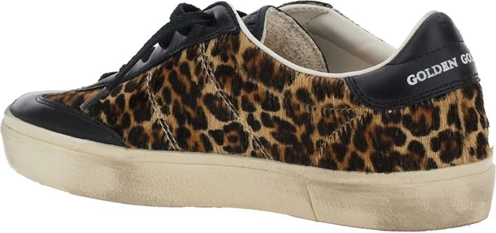 'soul-star' Brown Low Top Sneakers With Leopard Prinint And Contrasting Heel With Logo Lettering In Leather Woman - Image 3