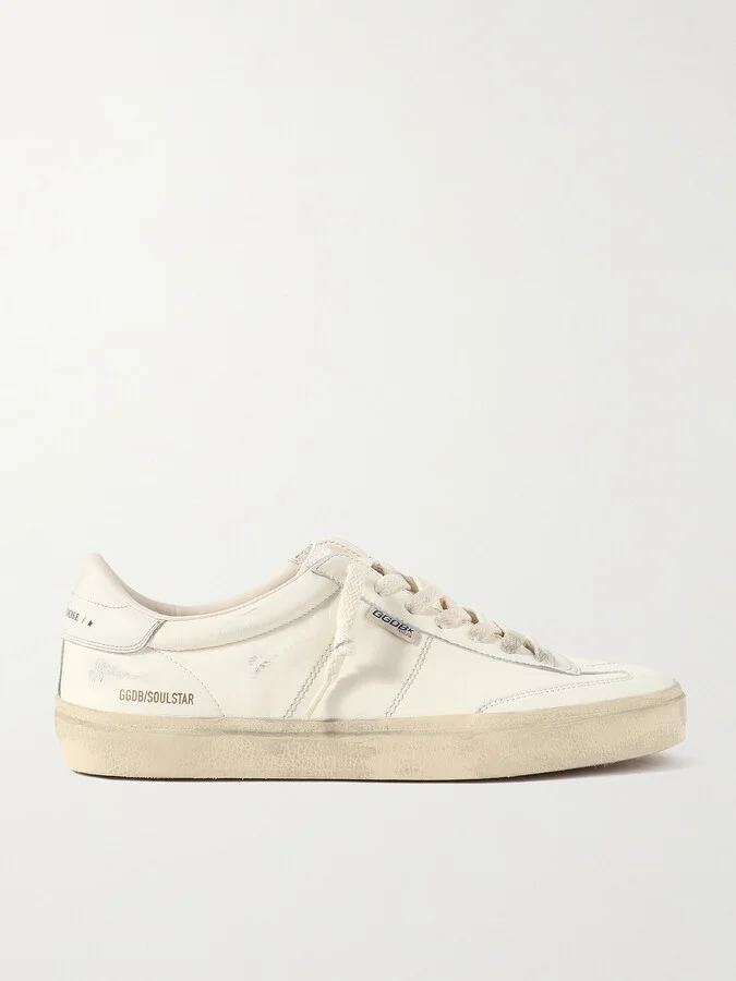 Soul-Star Distressed Leather Sneakers