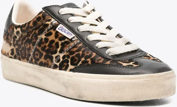 Soul Star Leopard Print Leather Sneakers - Image 3