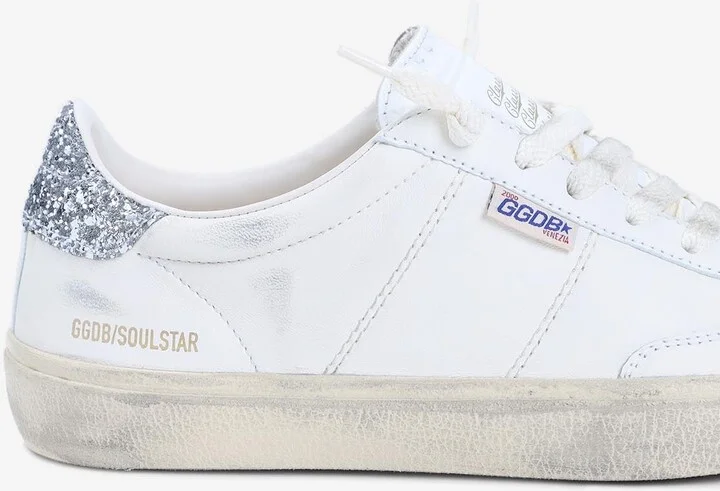 Soul Star Low-Top Sneakers in Distressed Leather - Image 3