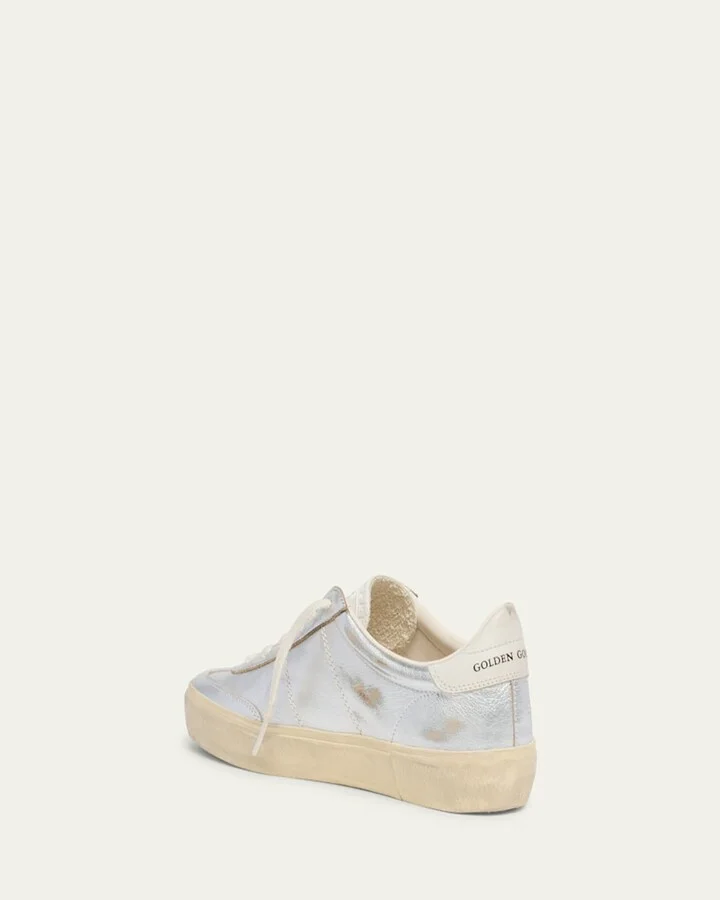Soul Star Metallic Leather Low-Top Sneakers - Image 5