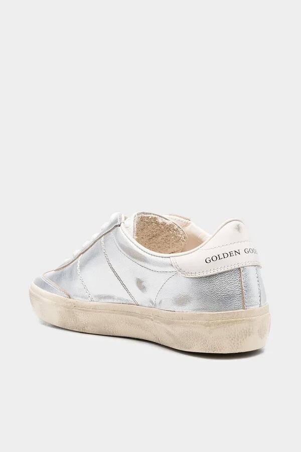 Soul-Star Silver Metallic Leather Sneaker - Image 3