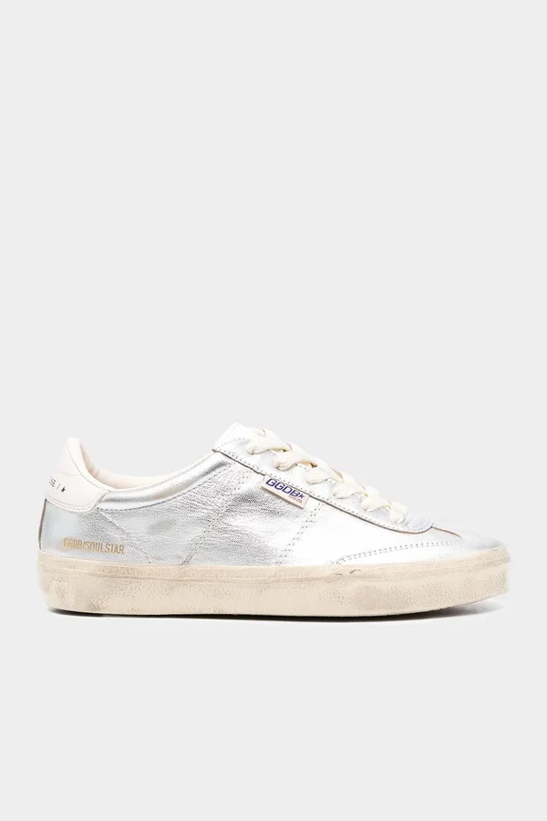 Soul-Star Silver Metallic Leather Sneaker