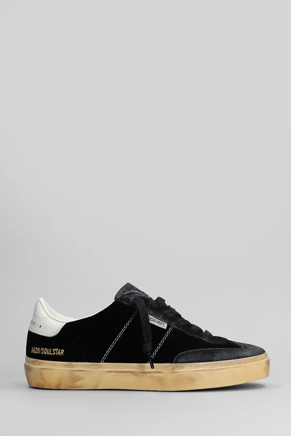Soul Star Sneakers In Black Velvet