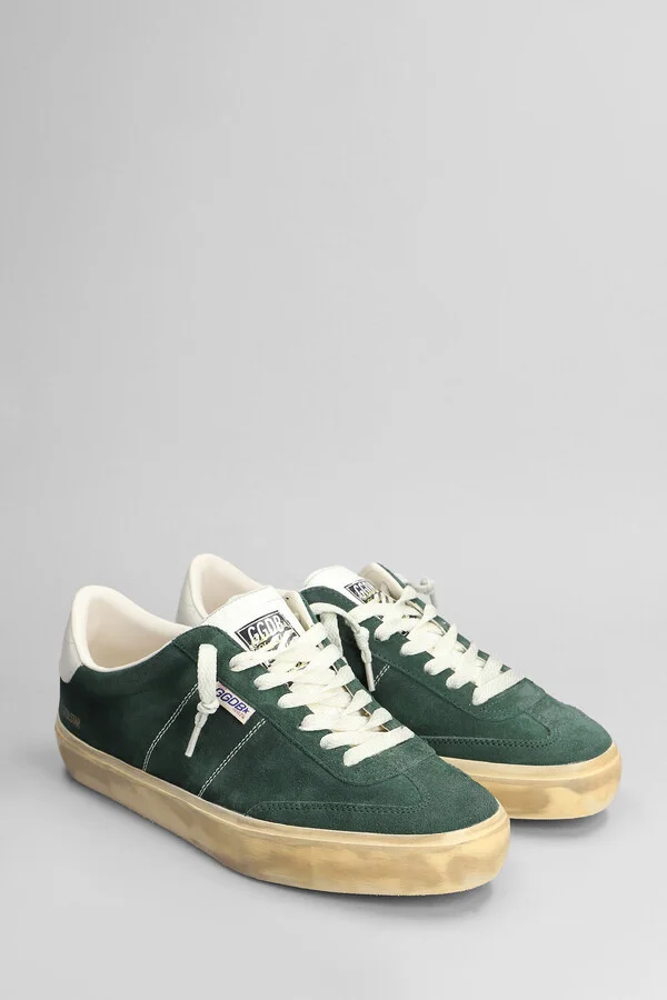 Soul Star Sneakers In Green Suede - Image 2
