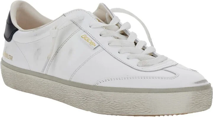 'Soul-Star' White Low Top Sneakers With Logo Patch On The Tongue And Logo Lettering On The Rear In Leather Man - Image 5