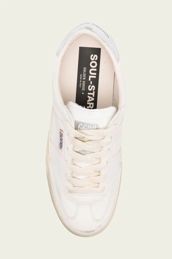 Soul-Star White Silver Leather Sneaker - Image 4