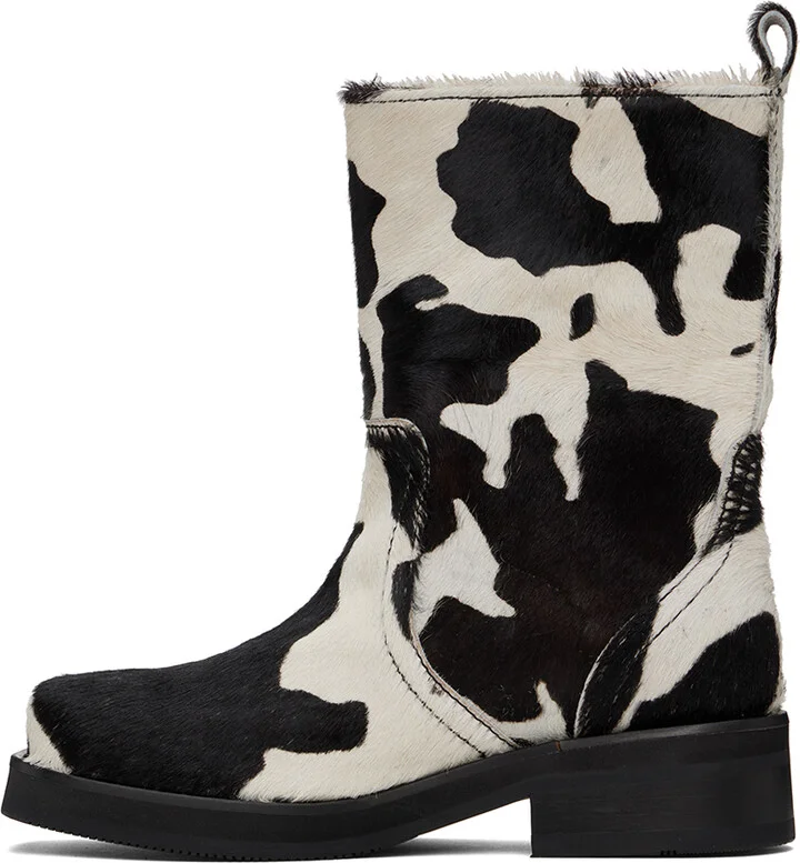 Soulland Black & White Arizona Pony Boots - Image 3
