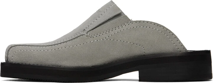 Soulland Gray Maja Suede Mules - Image 3