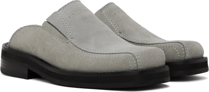 Soulland Gray Maja Suede Mules - Image 4
