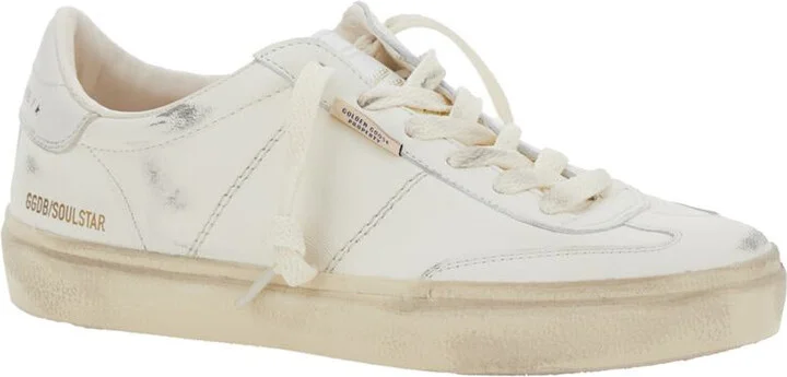 'Soulstar' White Low Top Sneakers With Logo Patch On The Tongue And Logo Lettering On Side And Heel In Leather Woman - Image 2