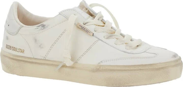 'soulstar' White Low Top Sneakers With Logo Patch On The Tongue And Logo Lettering On Side And Heel In Leather Woman - Image 2
