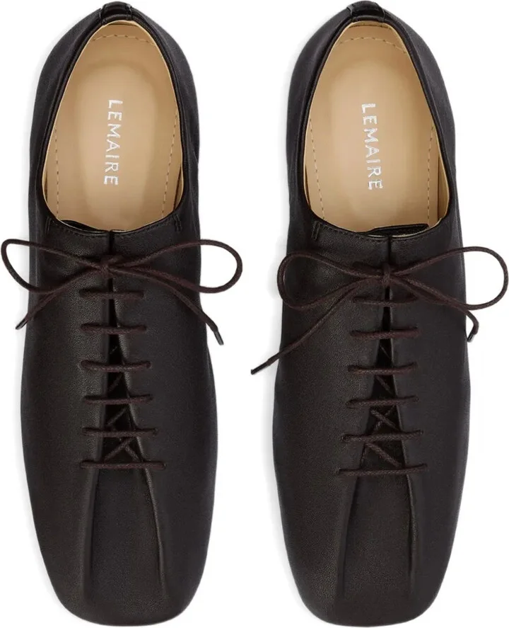 Souris folded leather lace-up derby - Image 3