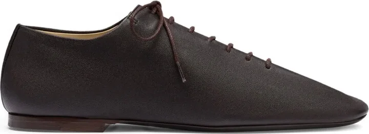 Souris folded leather lace-up derby
