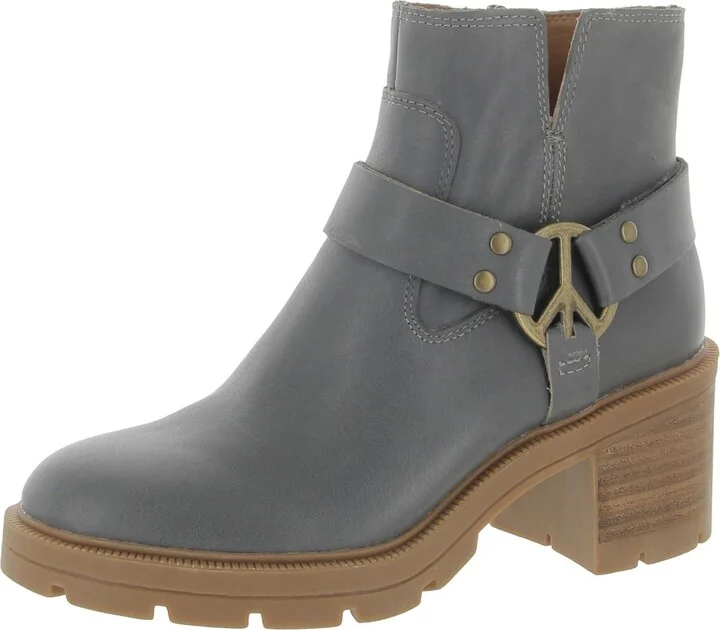 Soxton Womens Leather Pull On Booties