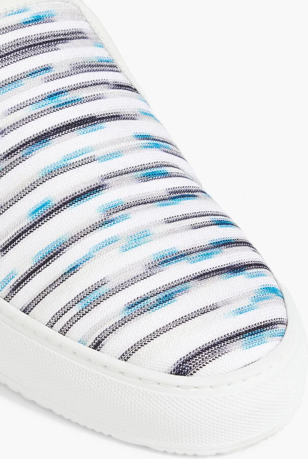 Space-dyed stretch-knit slip-on sneakers - Image 4