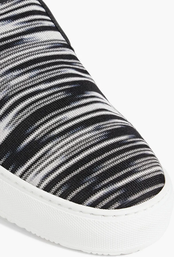 Space-dyed stretch-knit slip-on sneakers - Image 7