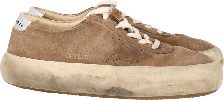 Space Star Sneakers in Brown Suede