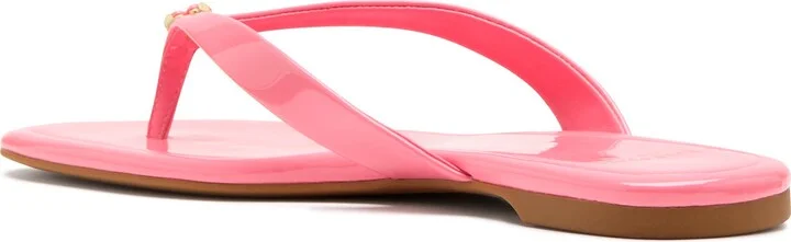 Spade Flower Patent Leather Flip Flop - Image 2