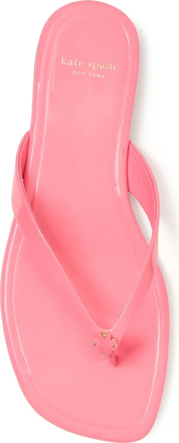 Spade Flower Patent Leather Flip Flop - Image 4