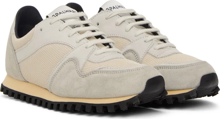 Spalwart Gray & Tan Marathon Trail Low Sneakers - Image 4