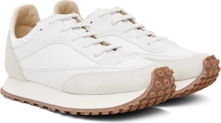 Spalwart Gray & White Tempo Low Sneakers - Image 4