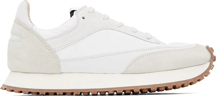 Spalwart Gray & White Tempo Low Sneakers