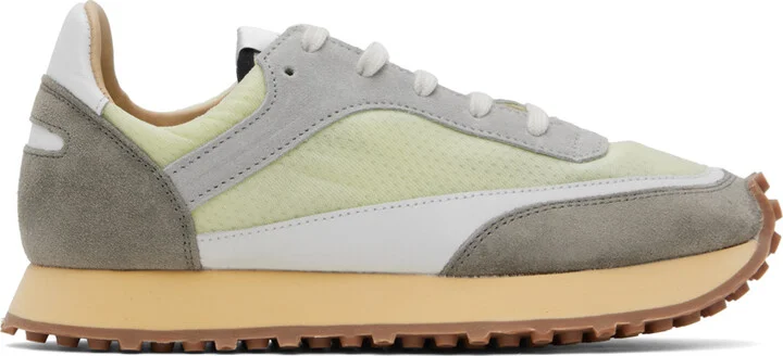 Spalwart Green & Gray Tempo Low Transparent Sneakers