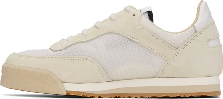 Spalwart White & Beige Pitch Low Sneakers - Image 3