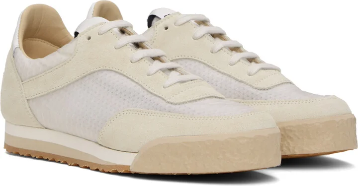 Spalwart White & Beige Pitch Low Sneakers - Image 4